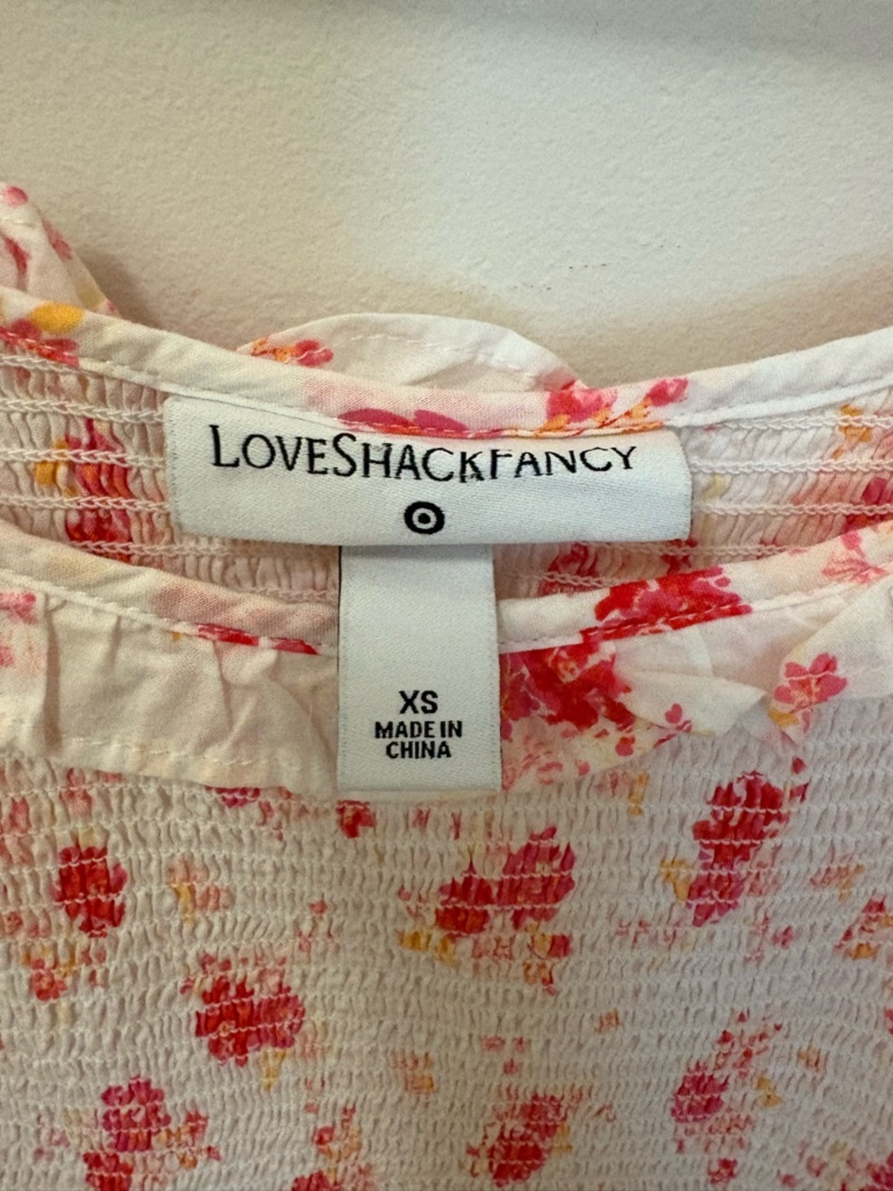 LoveShackFancy x Target Cosette Smocked Puff Sleeve Tiered Floral - Picture 3 of 4